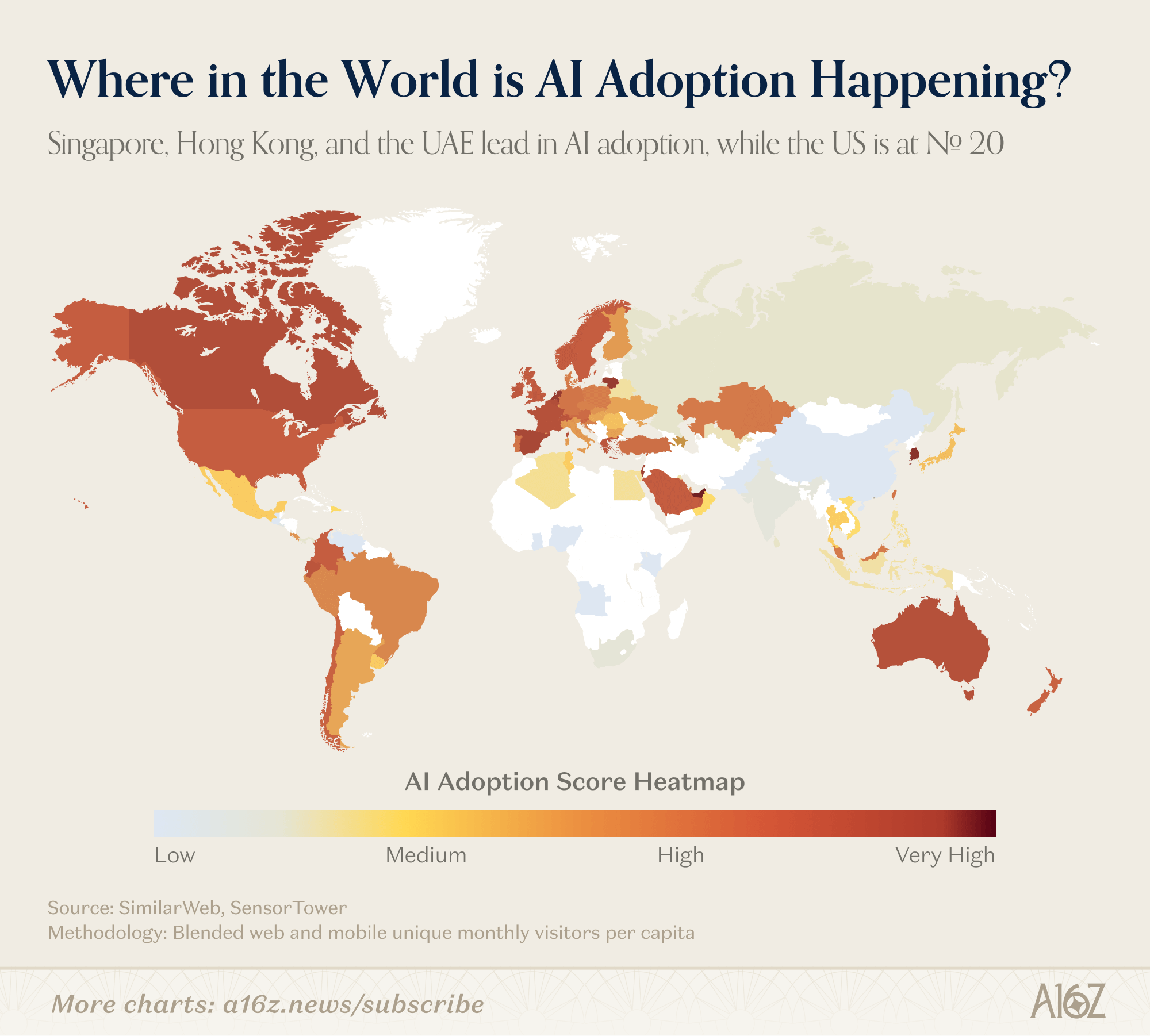 Global AI Adoption Map